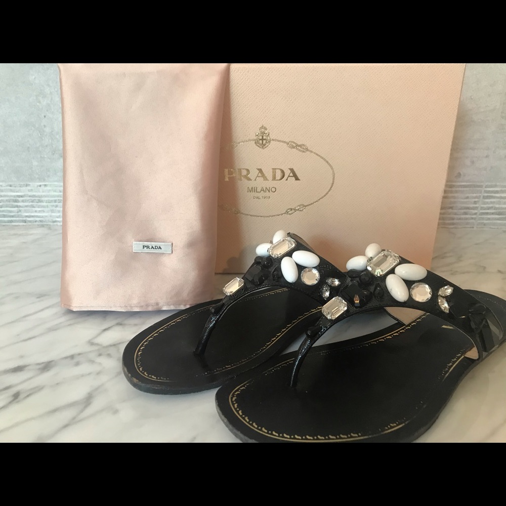 Authentic Prada Beaded sandal